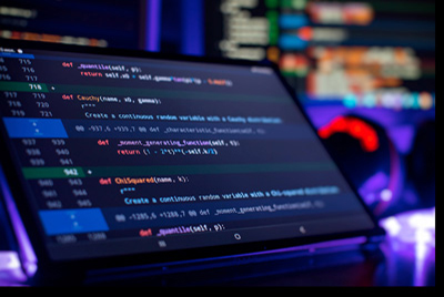 Quellcode auf einem Display